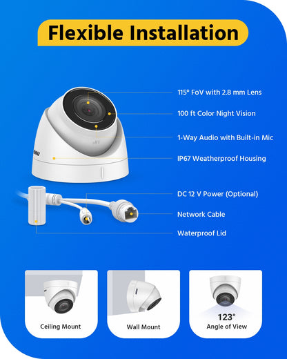 5MP Ultra HD POE Network Video Security System