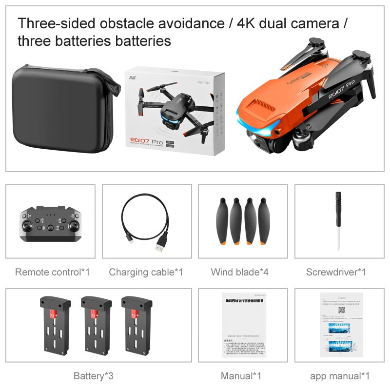 RG107 Mini Obstacle Avoidance HD Drone