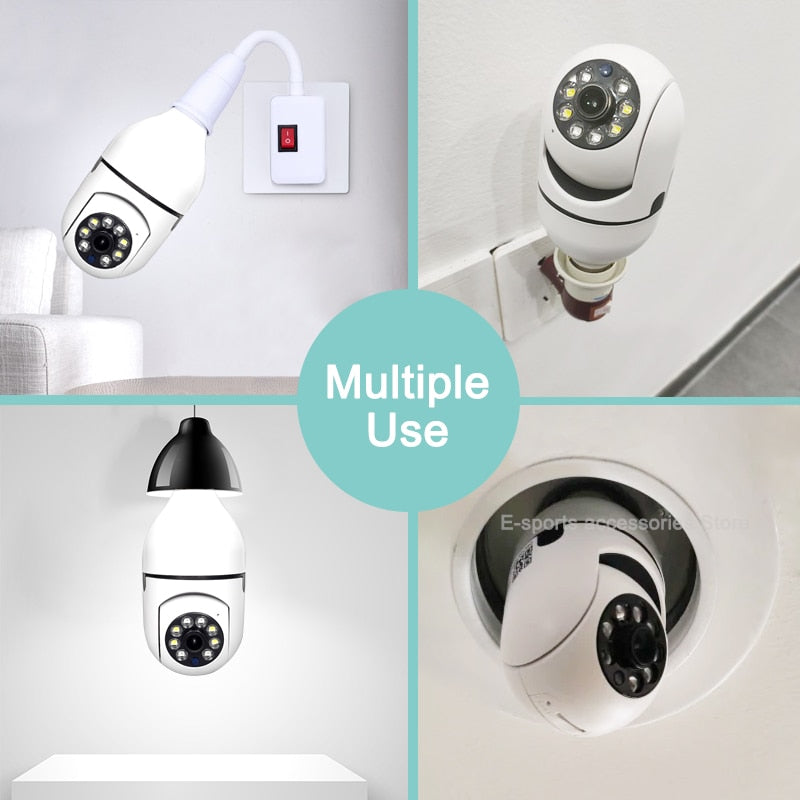 1/2/4 Pcs E27 Bulb Camera 5G Wifi Surveillance Camera