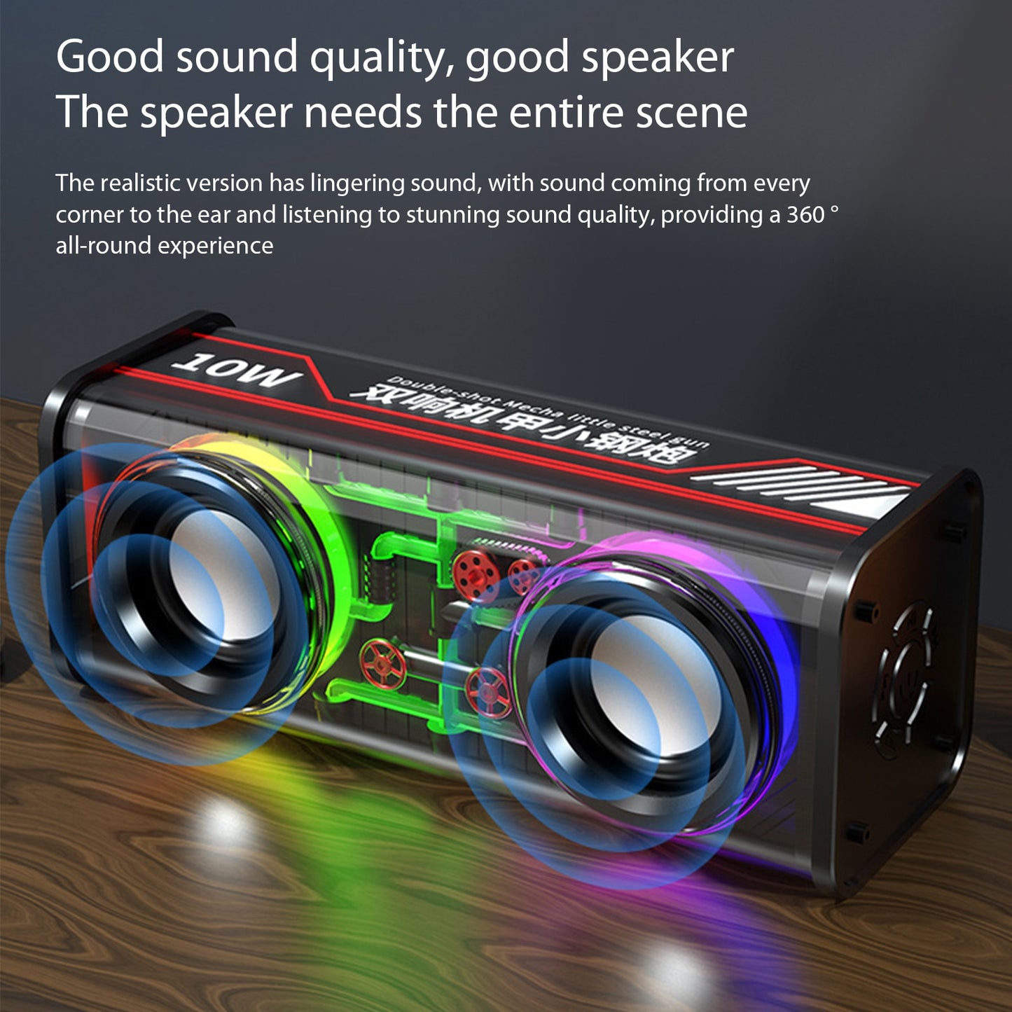 Transparent Mecha Subwoofer Loudspeaker